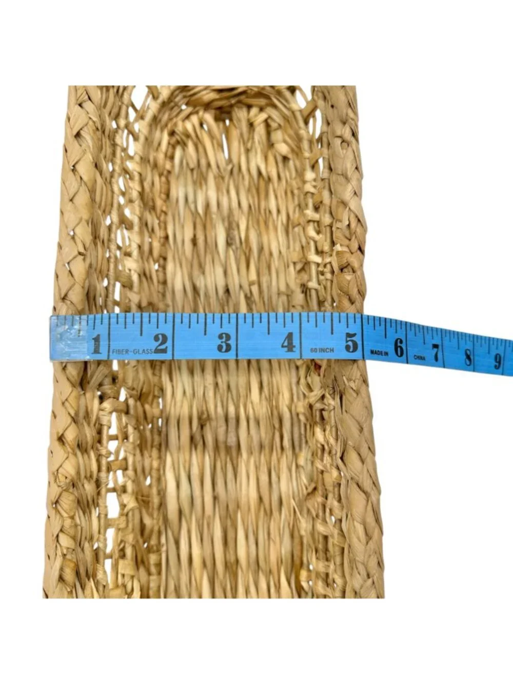 Hearth and Hand Woven Serve Basket Rustic Natural Straw Decorative Storage 16x5